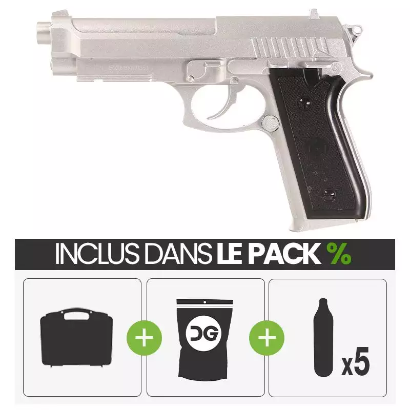 Pack complet pistolet airsoft Bloutech